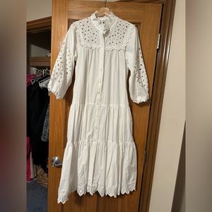 White embellished SEA dress size small